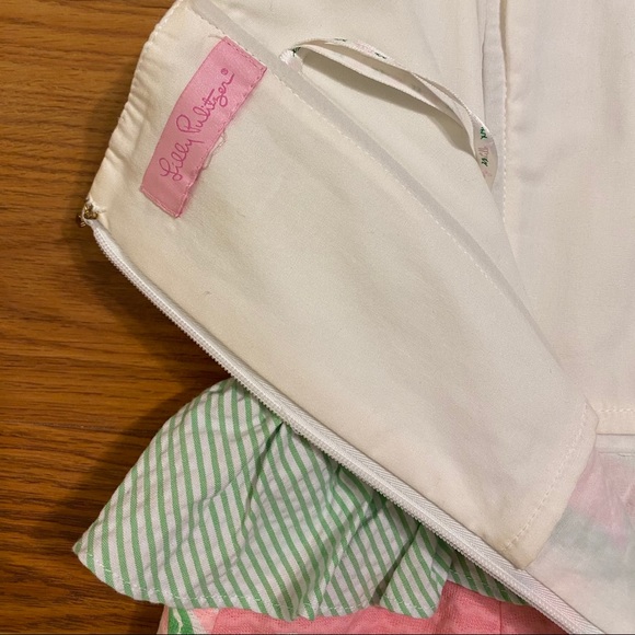 Lilly Pulitzer - green&pink flower strapless dress - Picture 4 of 4